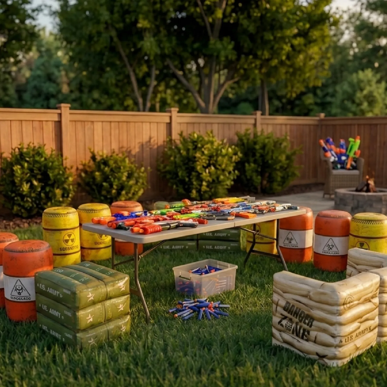 Backyard Nerf Battle